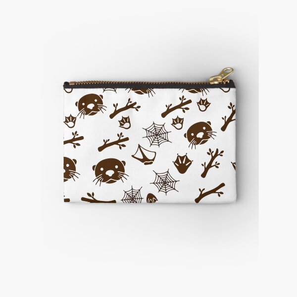 Item preview, Cute Otter Spider Web Branch Paw Print Pattern designed and sold by WormJ.