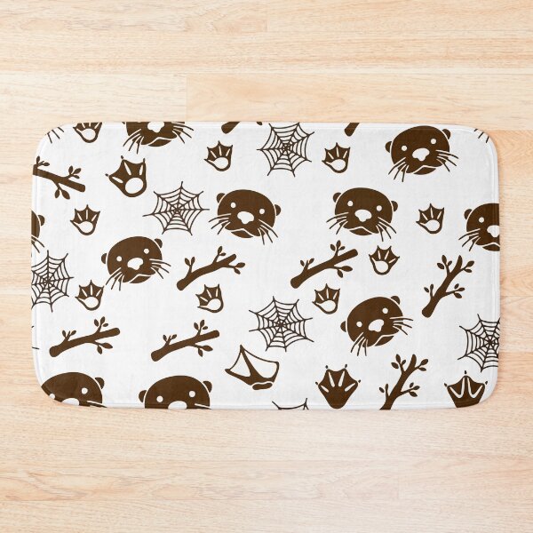 Item preview, Cute Otter Spider Web Branch Paw Print Pattern designed and sold by WormJ.