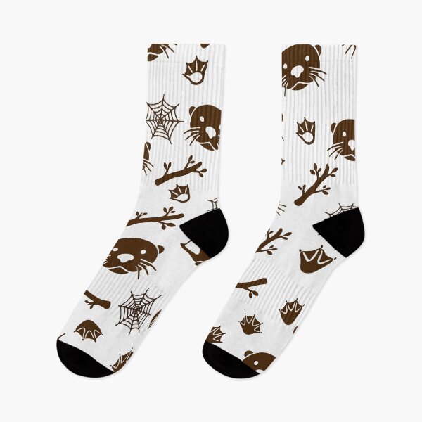 Item preview, Cute Otter Spider Web Branch Paw Print Pattern designed and sold by WormJ.
