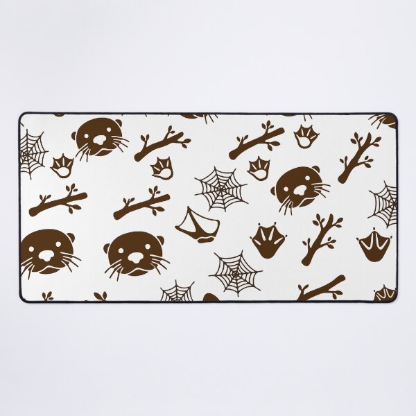 Item preview, Cute Otter Spider Web Branch Paw Print Pattern designed and sold by WormJ.