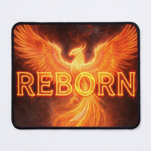 Item preview, REBORN - Fire Phoenix Rising From Ashes Motivational Art designed and sold by RAMHEARTS.