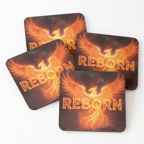 Item preview, REBORN - Fire Phoenix Rising From Ashes Motivational Art designed and sold by AiNaturalsOnly.