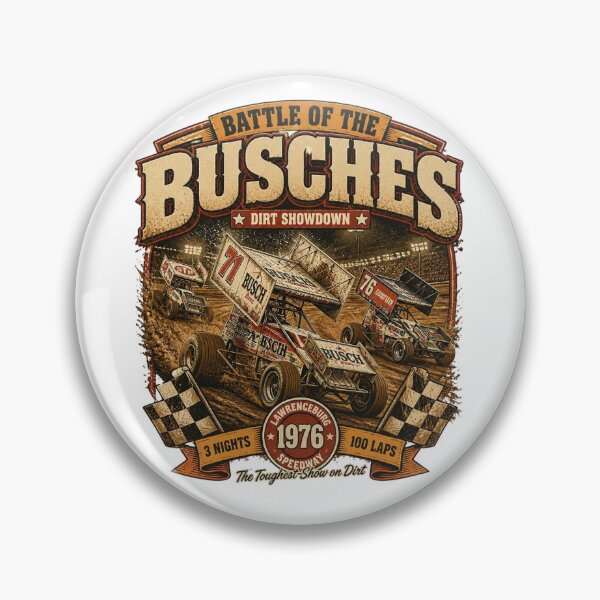 Artikelvorschau, Battle of the Busches Vintage Dirt Track Racing entworfen und verkauft von ACHIZ.