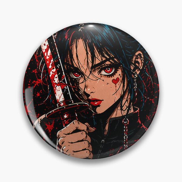 Item preview, Love Kills – Dark Anime Samurai Girl | Gothic Broken Heart Aesthetic designed and sold by saamessart.