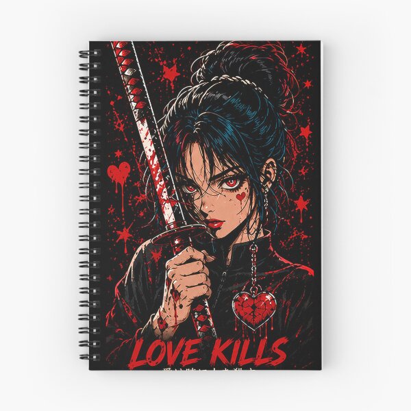 Item preview, Love Kills – Dark Anime Samurai Girl | Gothic Broken Heart Aesthetic designed and sold by saamessart.