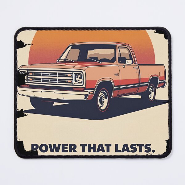 Item preview, Dodg D100 1972 pickup framed by a retro sunset nostalgic background 22 designed and sold by Neon G.