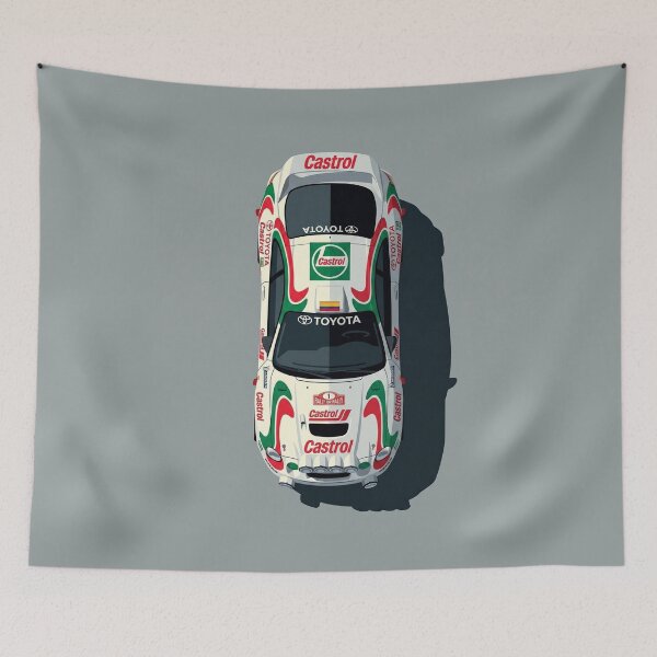 Item preview, Toyota Celica GT-Four ST185 Castrol WRC Rally Top View Vector Art designed and sold by Motorline44.