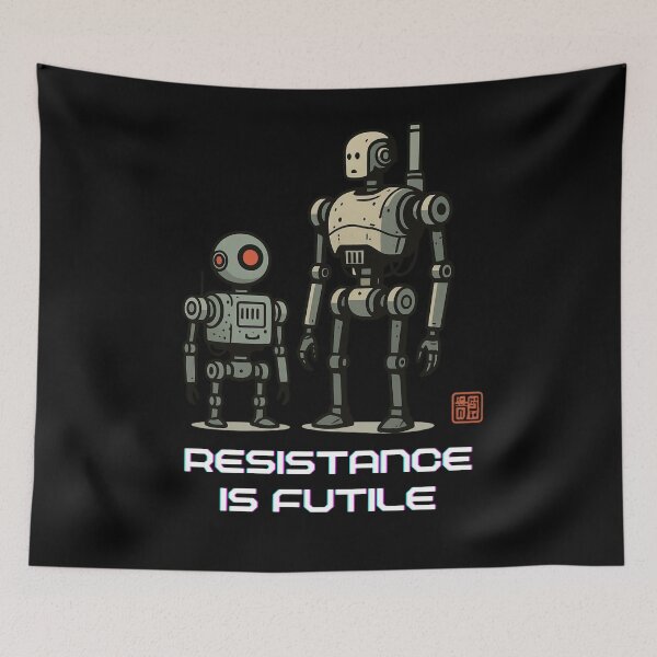 Item preview, Powered by AI Robot Design Futuristic Artificial Intelligence Tech Aesthetic Machine Learning Cyberpunk Graphic designed and sold by TEEJAMBOREE.