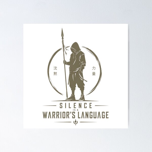Item preview, Silence Is a Warrior’s Language – Stoic Minimalist T-Shirt designed and sold by ZorviqueStudio.