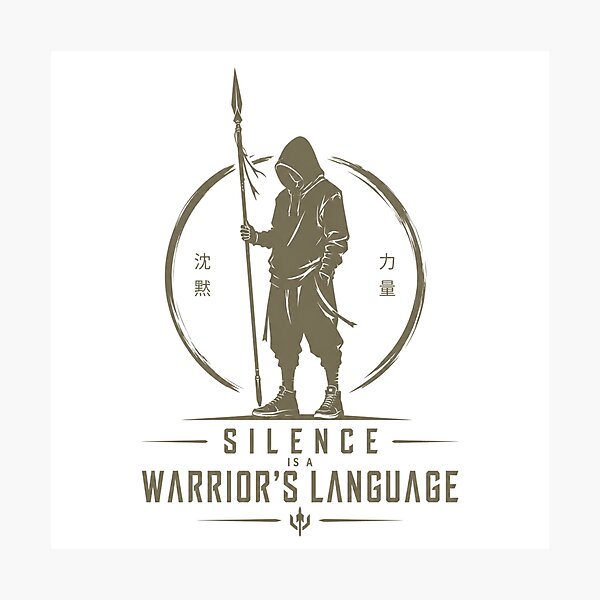 Item preview, Silence Is a Warrior’s Language – Stoic Minimalist T-Shirt designed and sold by ZorviqueStudio.