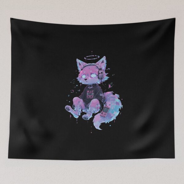Item preview, Cyber Fox Dreamcore Vaporwave Glitch Aesthetic designed and sold by Vexilune.