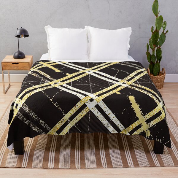 Item preview, Golden Noir Plaid Luxe Pattern designed and sold by Exodoi.