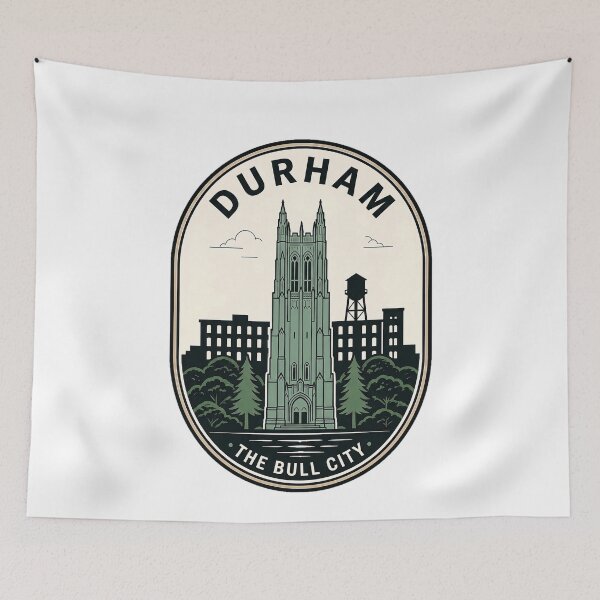 Item preview, Vintage Durham North Carolina Bull City Skyline Badge designed and sold by k3rstman1.