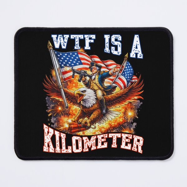 Item preview, WTF Is A Kilometer Funny American Meme T-Shirt | Patriotic Humor Design designed and sold by Teetreasure2.