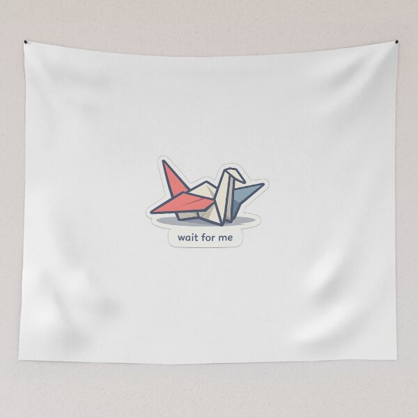 Item preview, Wait For Me Minimal Paper Crane Design designed and sold by Naviora.