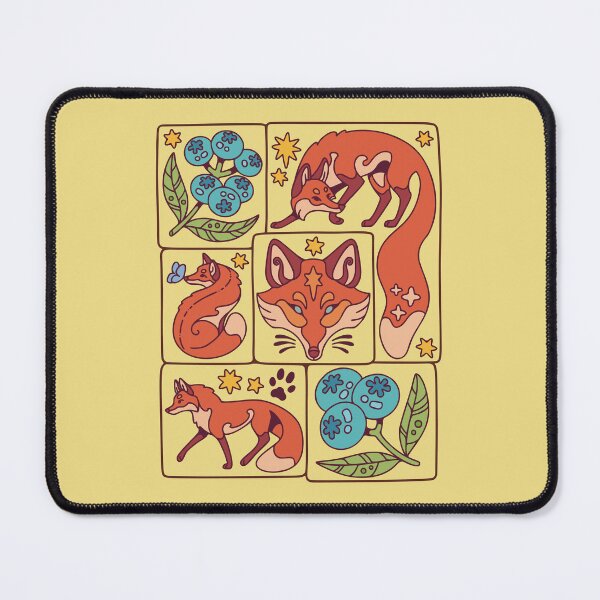 Item preview, Foxes & Blueberries designed and sold by Erika Vaigel Creations.
