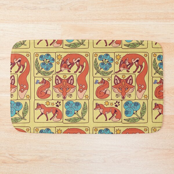 Item preview, Foxes & Blueberries designed and sold by Erika Vaigel Creations.