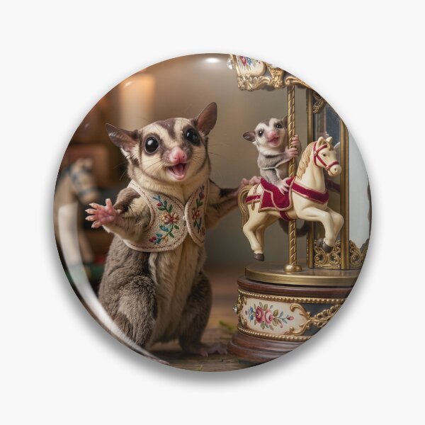 Item preview, Sugar Glider Mom and Baby on Carousel designed and sold by Tridentulus.
