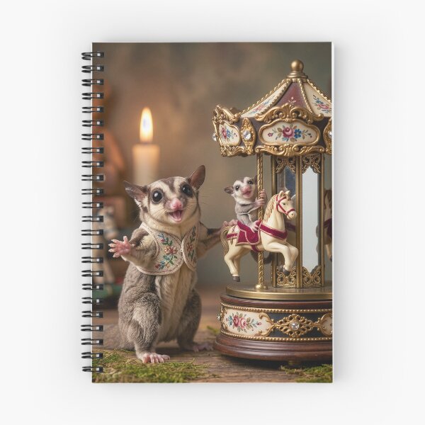 Item preview, Sugar Glider Mom and Baby on Carousel designed and sold by Tridentulus.