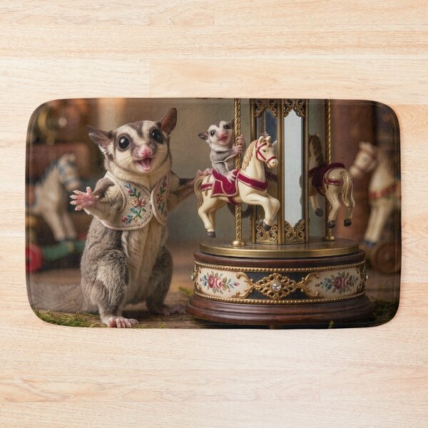 Item preview, Sugar Glider Mom and Baby on Carousel designed and sold by Tridentulus.