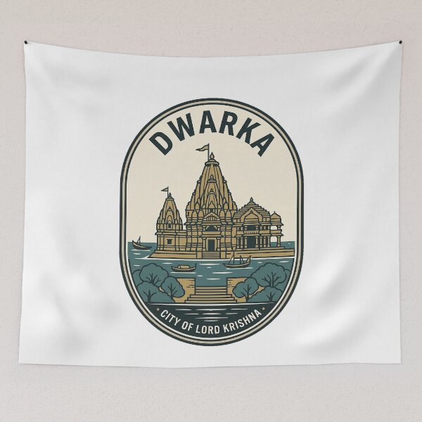 Item preview, Vintage Dwarka Temple City of Lord Krishna designed and sold by k3rstman1.