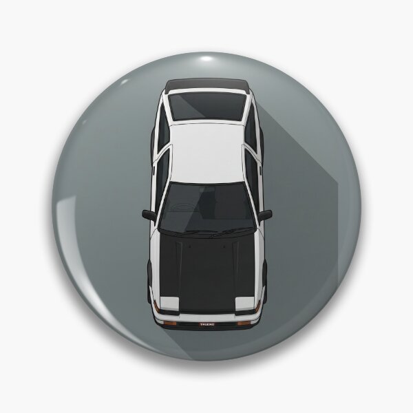 Item preview, Toyota Corolla AE86 Trueno Hatchback White and Black Top View Vector Art designed and sold by Motorline44.