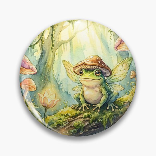 Item preview, Cute Fairy Frog Mushroom Forest designed and sold by Storybook Botanica.
