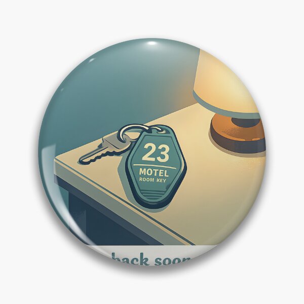 Item preview, Back Soon Minimal Motel Key Design designed and sold by Naviora.