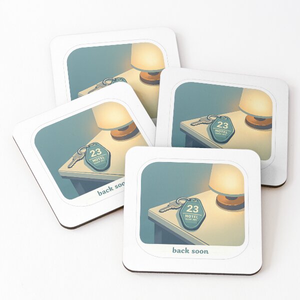 Item preview, Back Soon Minimal Motel Key Design designed and sold by Naviora.