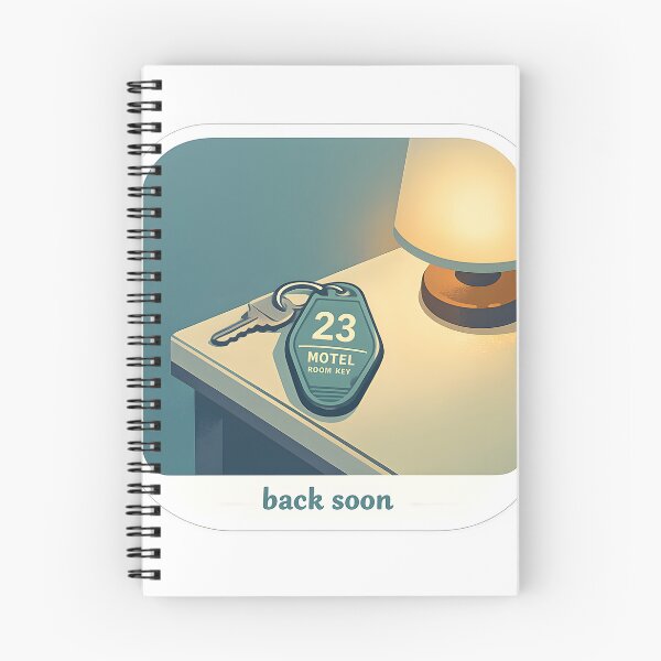 Item preview, Back Soon Minimal Motel Key Design designed and sold by Naviora.