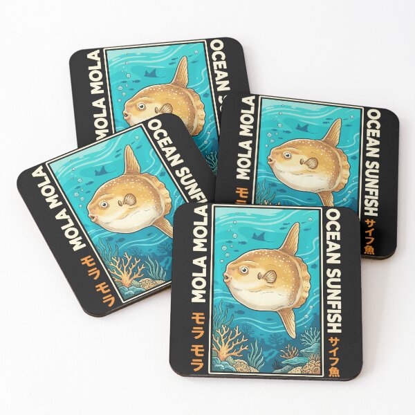 Item preview, Mola Mola Ocean Sunfish Illustration With Retro Japanese Aquarium Style designed and sold by titanlevi.