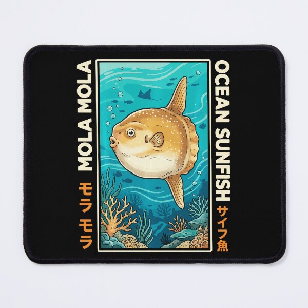 Item preview, Mola Mola Ocean Sunfish Illustration With Retro Japanese Aquarium Style designed and sold by titanlevi.
