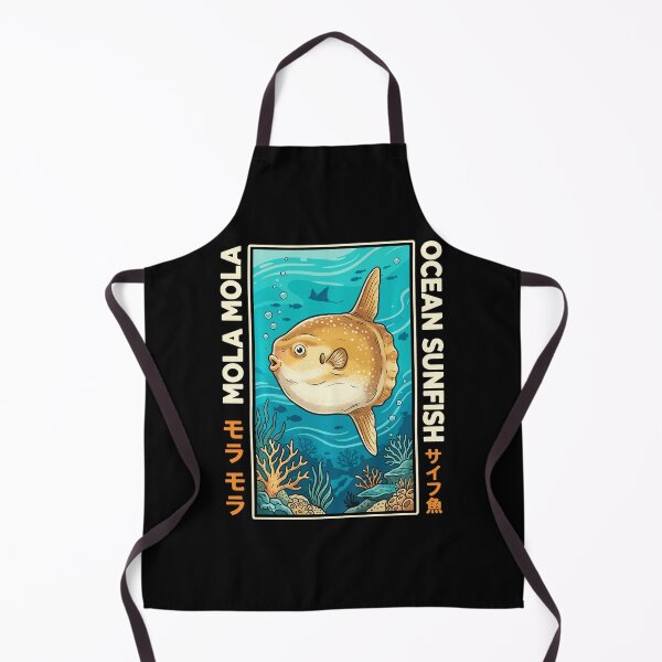 Item preview, Mola Mola Ocean Sunfish Illustration With Retro Japanese Aquarium Style designed and sold by titanlevi.