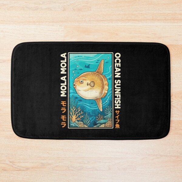 Item preview, Mola Mola Ocean Sunfish Illustration With Retro Japanese Aquarium Style designed and sold by titanlevi.
