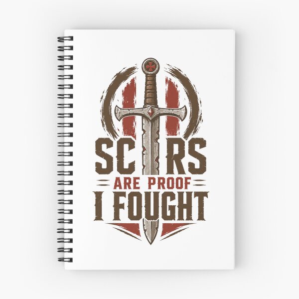 Item preview, Scars Are Proof I Fought – Battle-Worn Warrior Mindset Tee designed and sold by ZorviqueStudio.