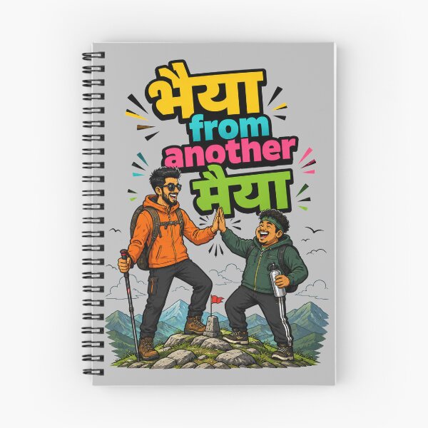 Item preview, Bhaiya from another Maiya - Adventurers / Hikers | Quirky Hindi Theme Tshirt designed and sold by freezed-frames.