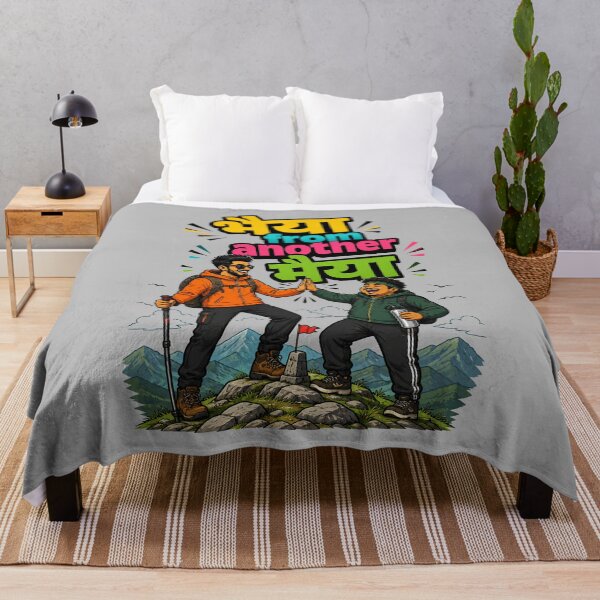 Item preview, Bhaiya from another Maiya - Adventurers / Hikers | Quirky Hindi Theme Tshirt designed and sold by freezed-frames.