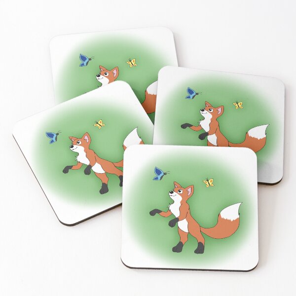Item preview, fox and butterflies designed and sold by LadyRose90PL.