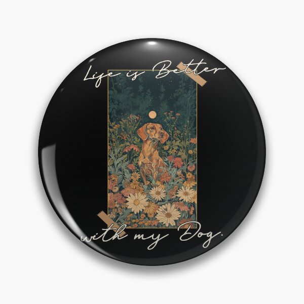 Item preview, Funny Vizsla Life is Better Floral Cottagecore Mom Dad Kids designed and sold by rafaeltto.