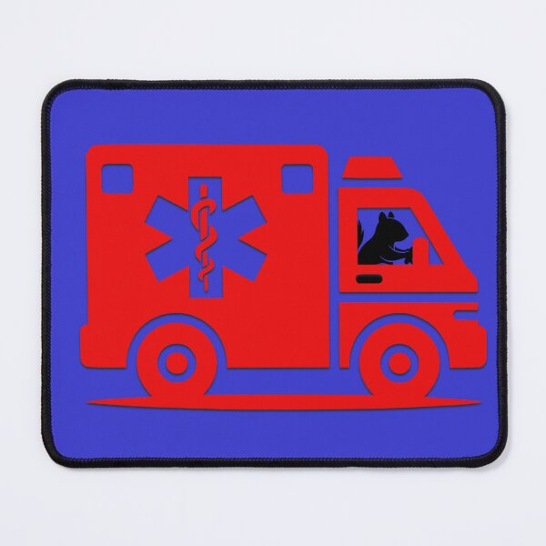 Item preview, PARAMEDIC SQUIRREL IN AMBULANCE designed and sold by Squirrel Adventurous.