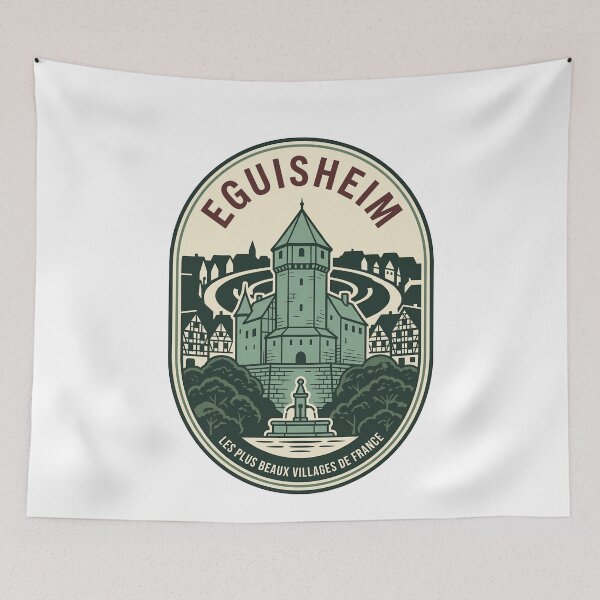 Item preview, Vintage Eguisheim France Medieval Village Travel Badge designed and sold by k3rstman1.