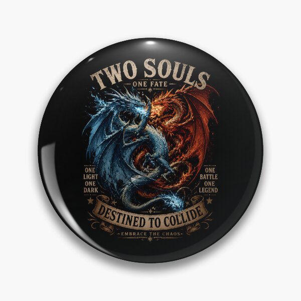 Item preview, Two Souls One Fate Dragons - Vintage Fantasy Tattoo Style designed and sold by saamessart.