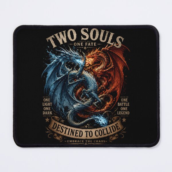 Item preview, Two Souls One Fate Dragons - Vintage Fantasy Tattoo Style designed and sold by saamessart.