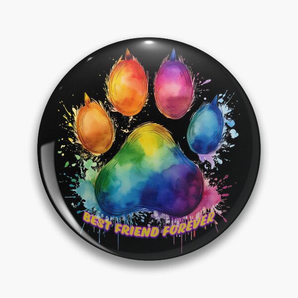 Item preview, BEST FRIENDS FOREVER RAINBOW DOG PAW designed and sold by BIGPIX91011.