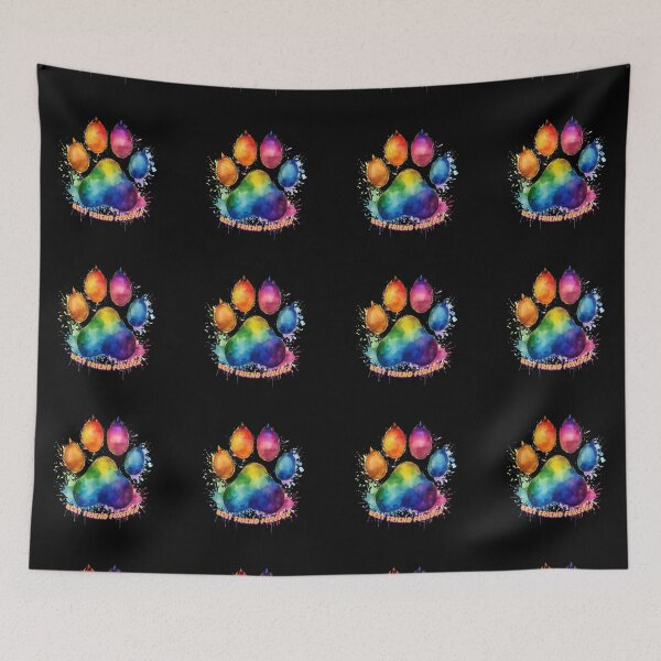 Item preview, BEST FRIENDS FOREVER RAINBOW DOG PAW designed and sold by BIGPIX91011.