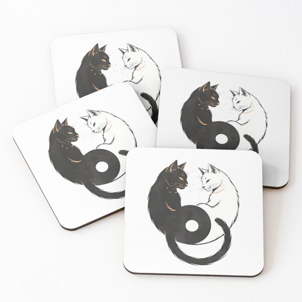 Item preview, Yin Yang Minimal Cat Design designed and sold by Carlos Merino Jaime.