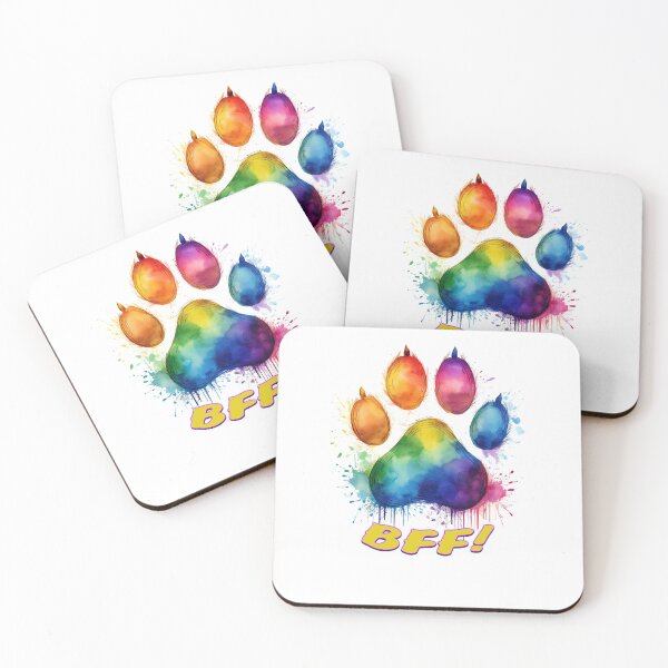 Item preview, BFF! RAINBOW DOG PAW designed and sold by BIGPIX91011.