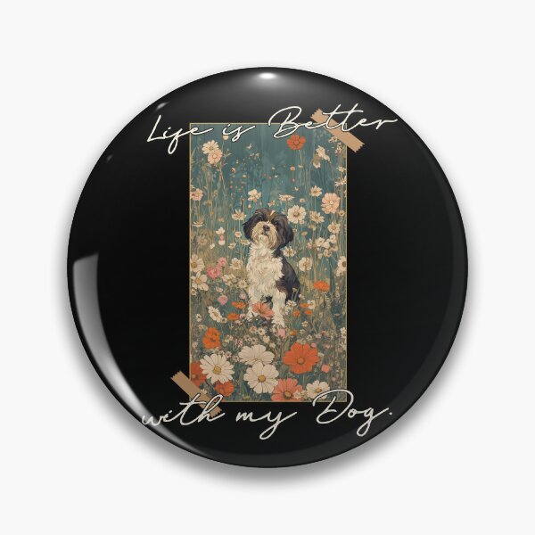 Item preview, Funny Tibetan Terrier Life is Better Floral Cottagecore Mom Dad Kids designed and sold by rafaeltto.