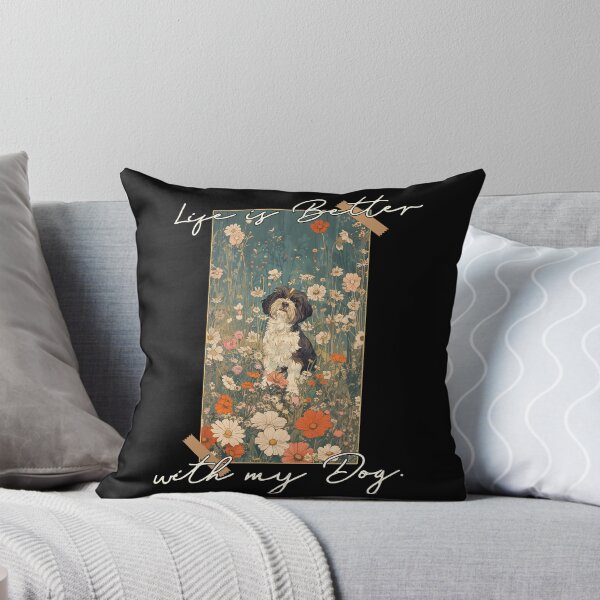 Item preview, Funny Tibetan Terrier Life is Better Floral Cottagecore Mom Dad Kids designed and sold by rafaeltto.