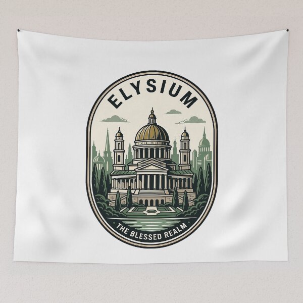 Item preview, Elysium The Blessed Realm Vintage Architectural Emblem designed and sold by k3rstman1.